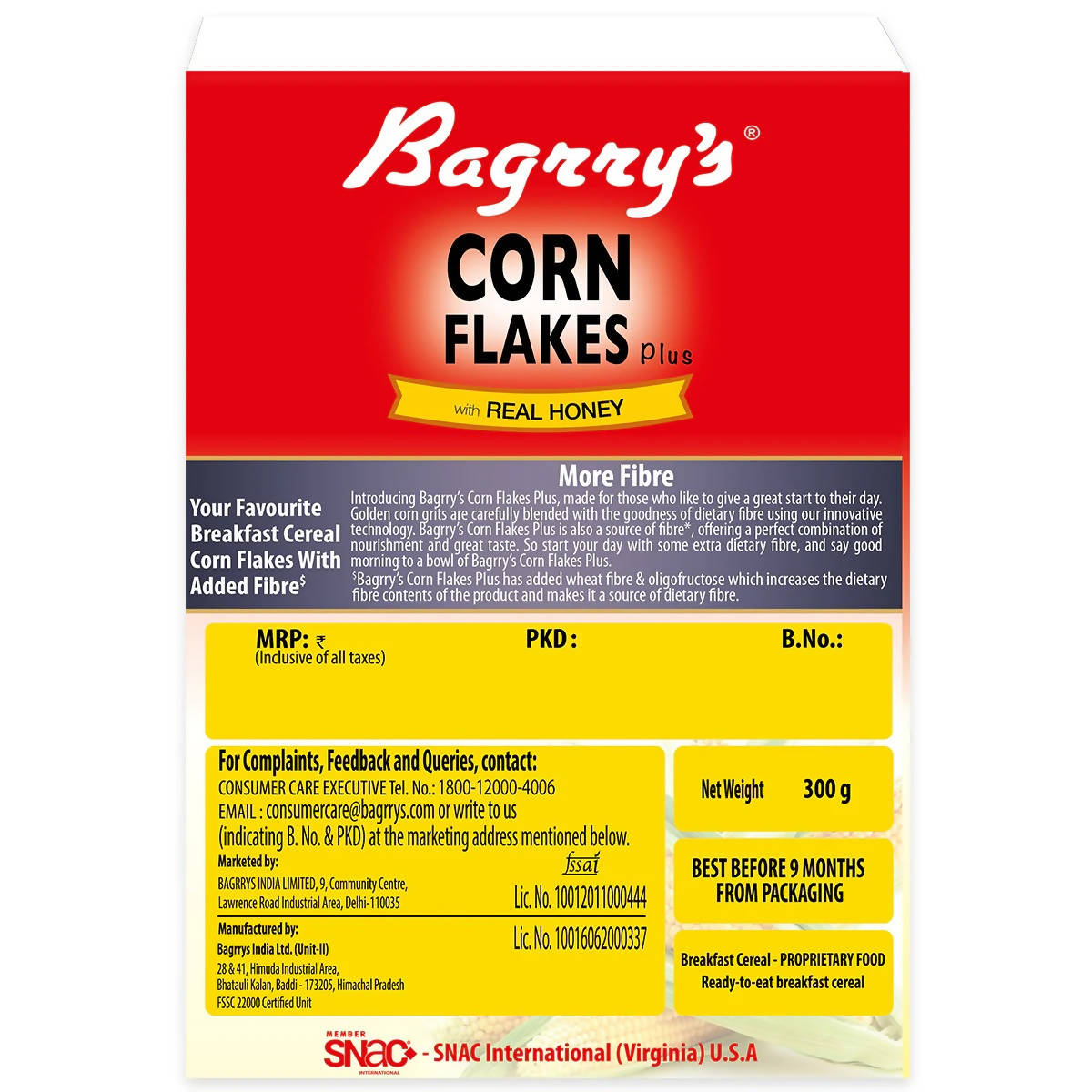 Bagrry's Corn Flakes Plus with Real Honey | Grab2Buy