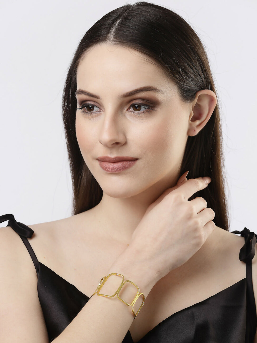 NVR Women Gold-Polished Western Cuff Bracelet | Grab2Buy