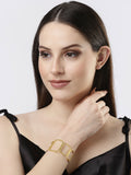 NVR Women Gold-Polished Western Cuff Bracelet | Grab2Buy