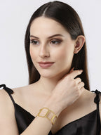 NVR Women Gold-Polished Western Cuff Bracelet | Grab2Buy