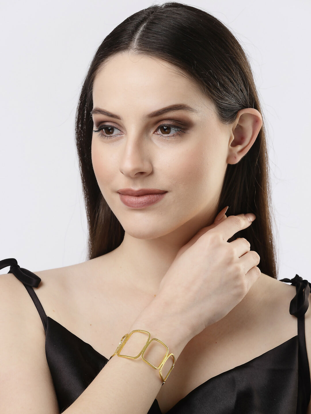 NVR Women Gold-Polished Western Cuff Bracelet | Grab2Buy