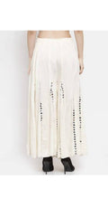Mominos Fashion Off White Mirror Palazzo | Grab2Buy
