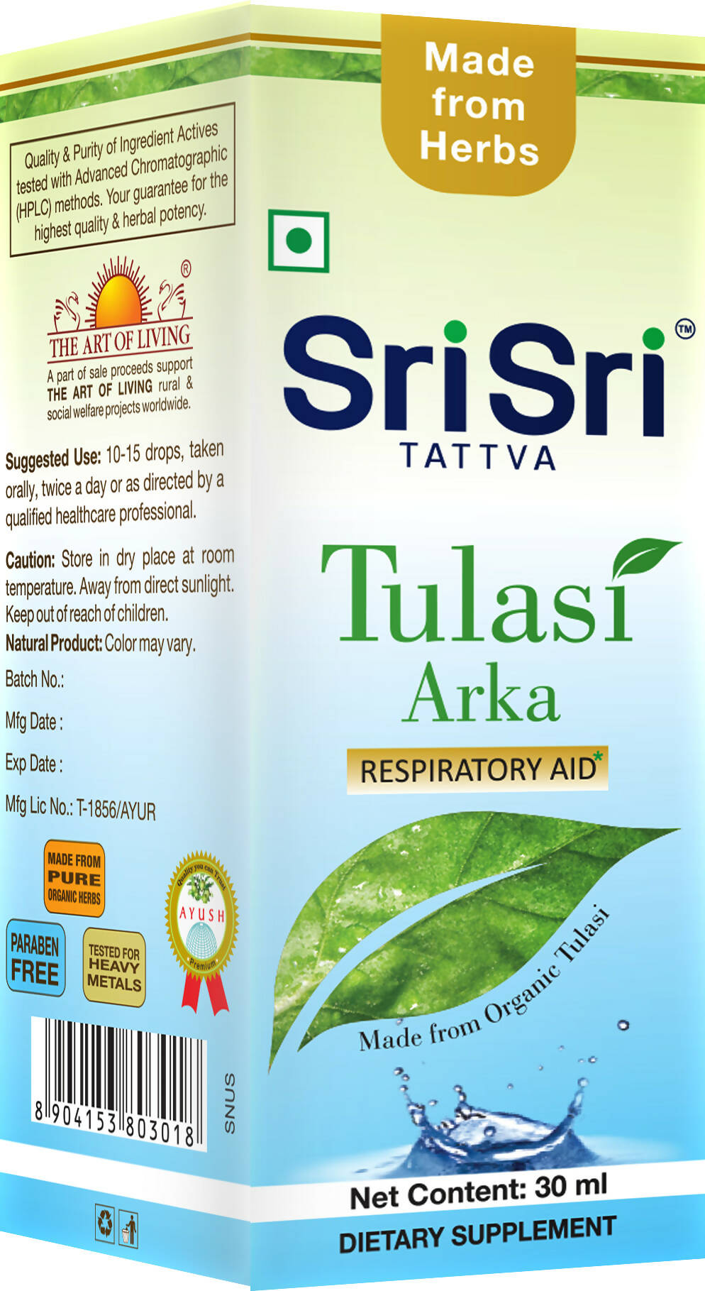 Sri Sri Tattva USA Tulasi Arka Drops | Grab2Buy