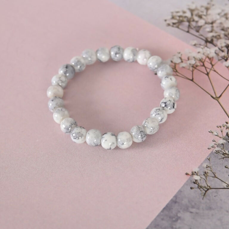 NVR Men & Women Marbel Elasticated Bracelet | Grab2Buy