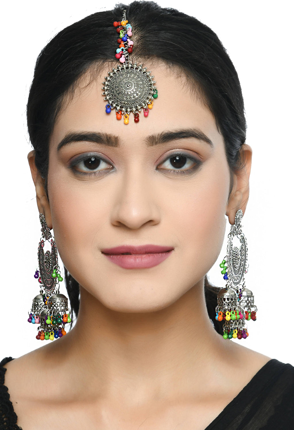 Mominos Fashion Johar Kamal Beautiful Jhumkas With Maang Tikka | Grab2Buy