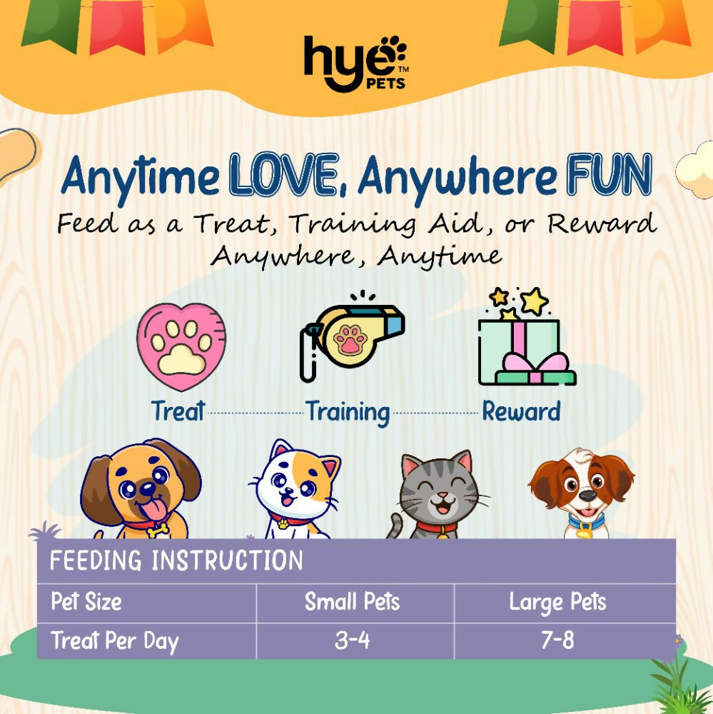 Hye Pets Super Treats For Super Pets – Freeze Dried Treats Made With Goat Milk, Carrot & Banana | Grab2Buy