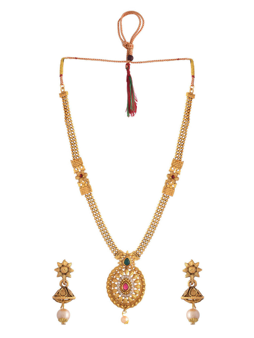VOJ Women Gold Color stainless steel Jewellery Set