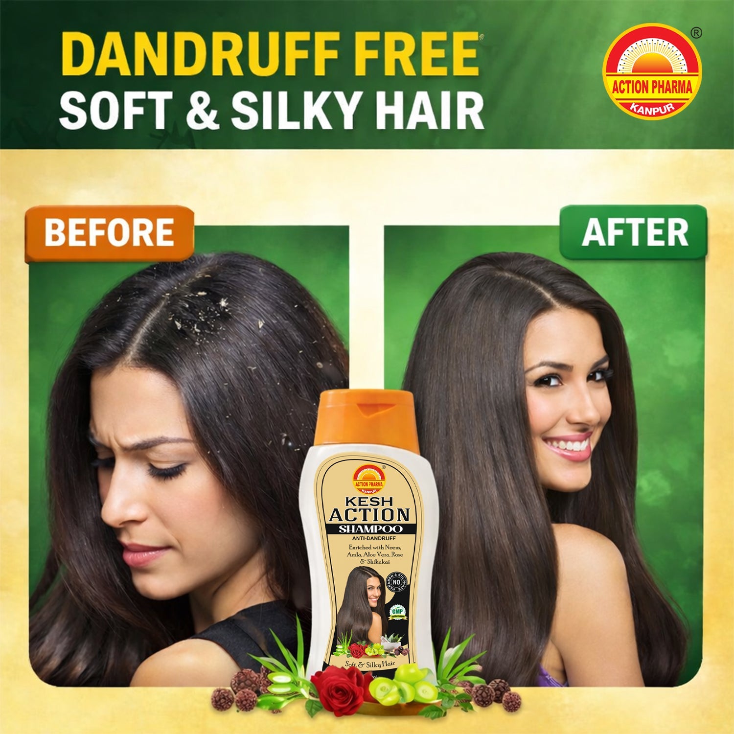 Action Pharma Shampoo Anti-Dandruff Enriched With Neem | Grab2Buy
