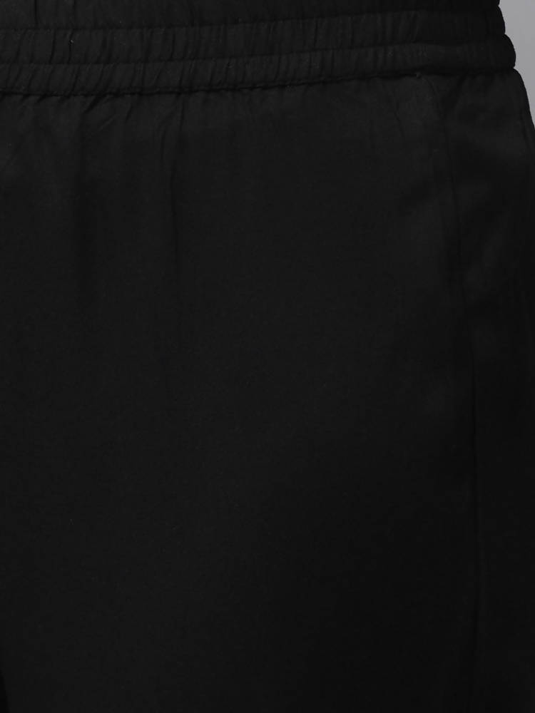 Yufta Women Black Ethnic Motifs Printed Paneled Kurta with Trouser | Grab2Buy