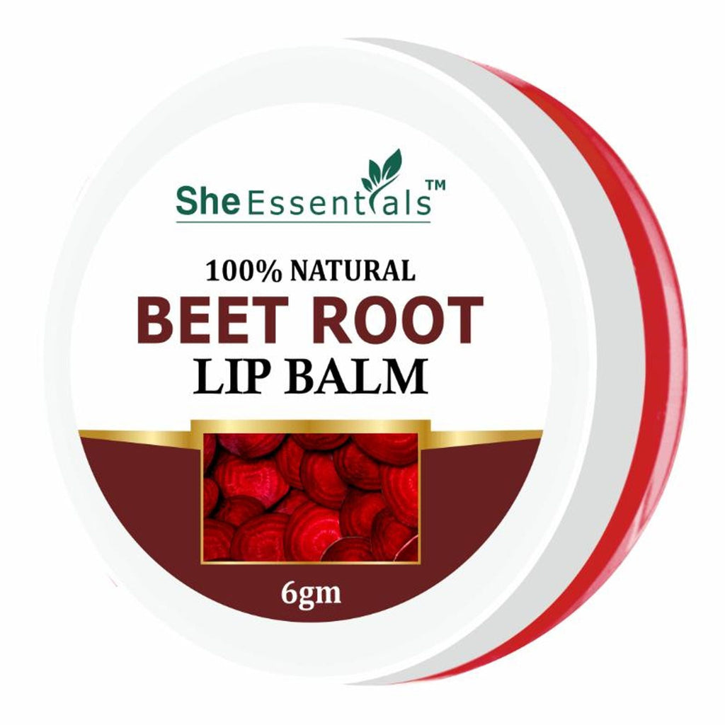She Essentials Beetroot Lip Balm For Lip Lightening, Dry & Chapped Lips, Makes Soft & Glossy Lips | Grab2Buy