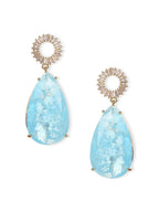 Blue Druzy Quartz Earrings- Ruby Raang | Grab2Buy