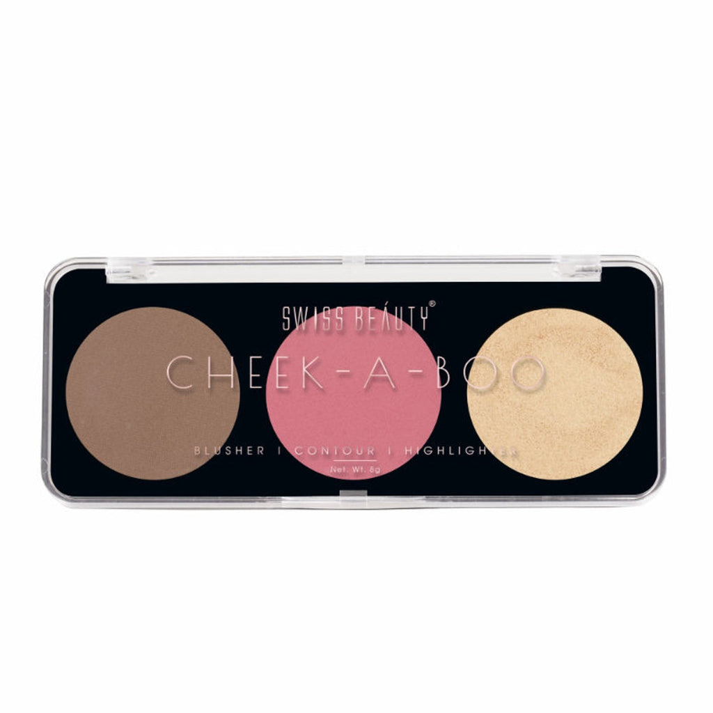 Swiss Beauty Cheek-A-Boo 3 In One Blushe Contour And Highlighter - 2 | Grab2Buy