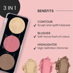 Swiss Beauty Cheek-A-Boo 3 In One Blushe Contour And Highlighter - 2 | Grab2Buy