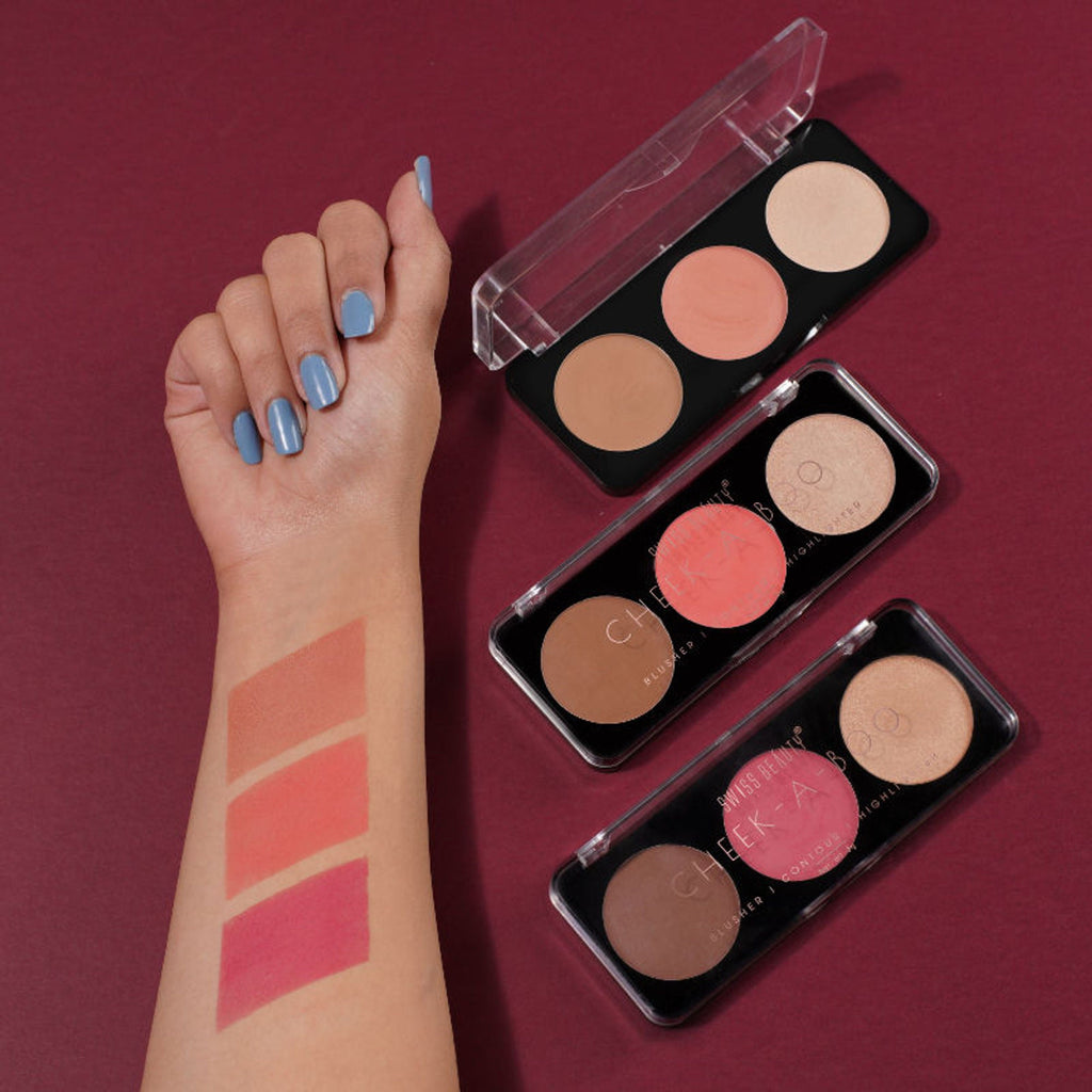 Swiss Beauty Cheek-A-Boo 3 In One Blushe Contour And Highlighter - 2 | Grab2Buy