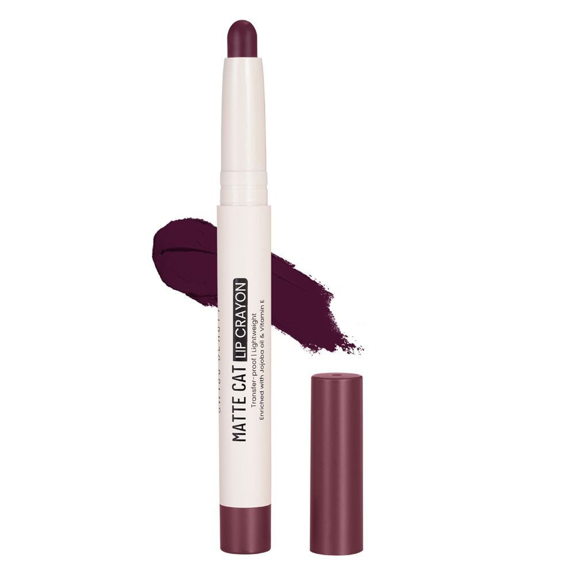 Swiss Beauty Non Transfer Matte Cat Lip Crayon - Wicked Wine | Grab2Buy