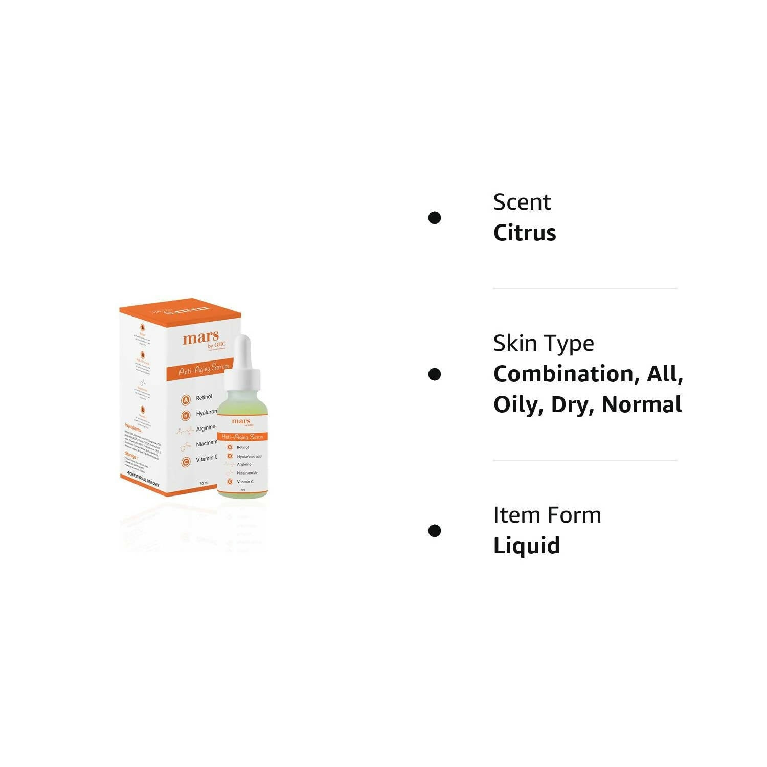 Mars By GHC 1% Retinol Anti Aging Face Serum For Beginners | Grab2Buy