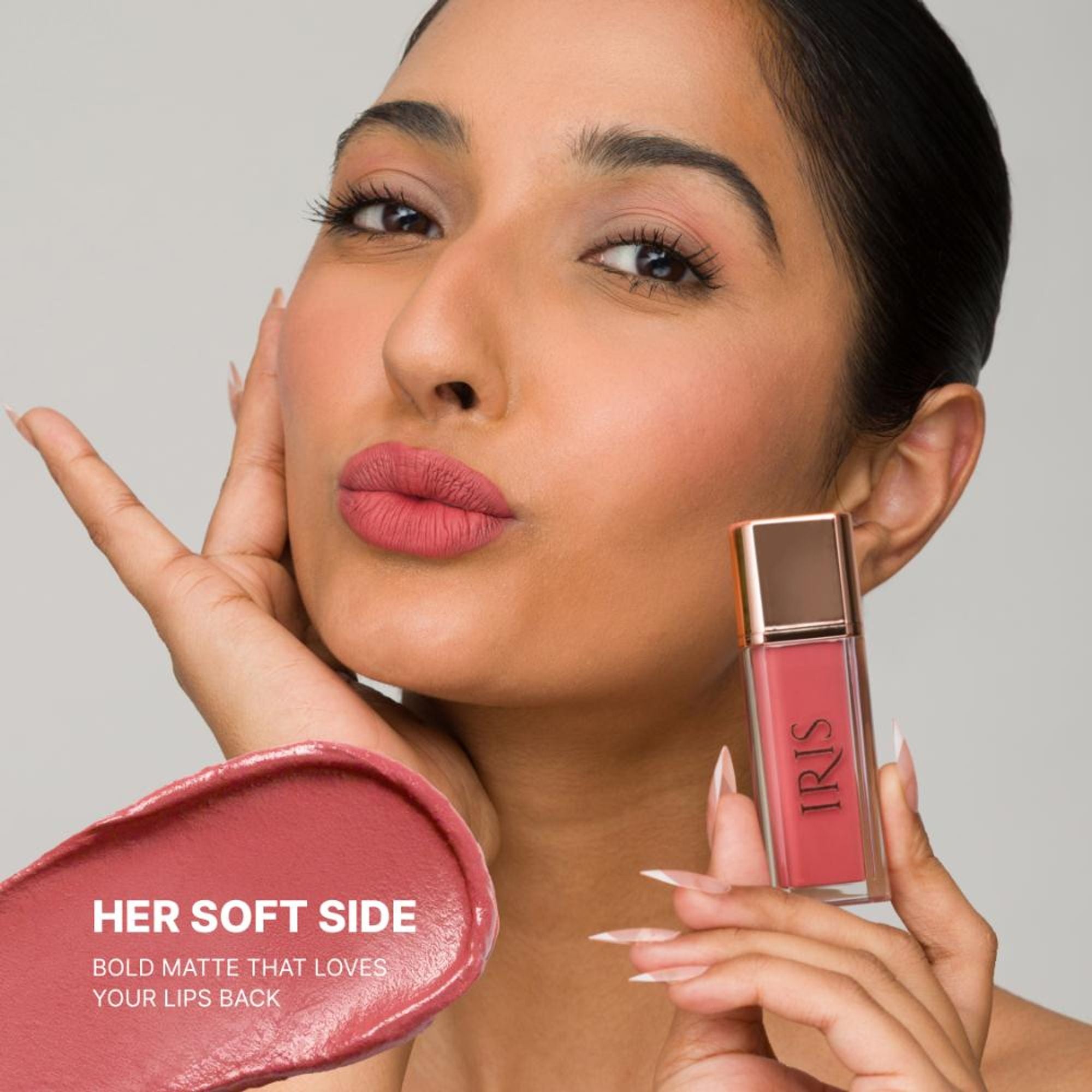 IRIS COSMETICS Matte Made Her Do It Liquid Lipstick - Soft Coral Pink | Grab2Buy