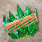 KINDED Handmade Oil Treated Wooden Hair Comb - Neem Wood NW07, Wide Tooth | Grab2Buy