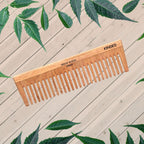 KINDED Handmade Oil Treated Wooden Hair Comb - Neem Wood NW07, Wide Tooth | Grab2Buy