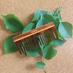 KINDED Handmade Oil Treated Wooden Hair Comb - Sheesham Rose Wood RW105, Wide Tooth