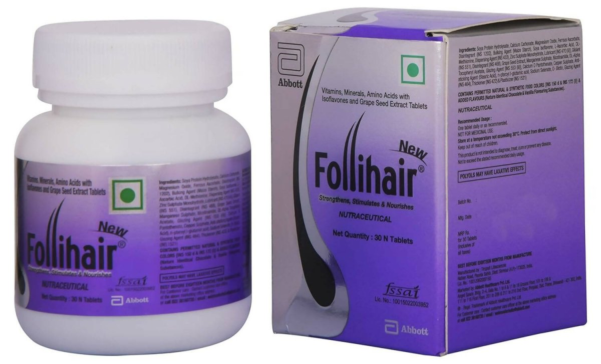 Abbott New Follihair Tablets, For Hair Growth | Grab2Buy