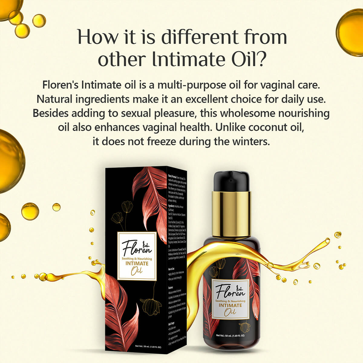 Floren Soothing & Nourishing Intimate Oil for Women | Grab2Buy