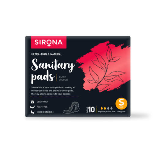 Sirona Biodegradable Black Sanitary Pads | Grab2Buy