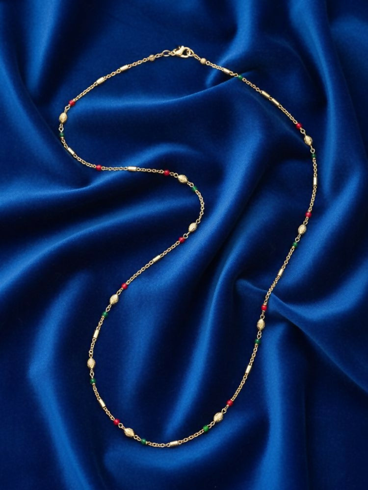 NVR Women Gold Plated Artificial Beads Chain | Grab2Buy