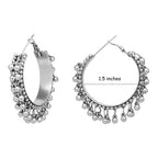 Silver-Plated Alloy Silver Hoop Earrings - The Pari | Grab2Buy
