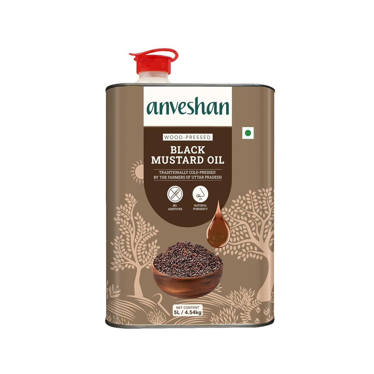Anveshan Wood Pressed Black Mustard Oil | Grab2Buy
