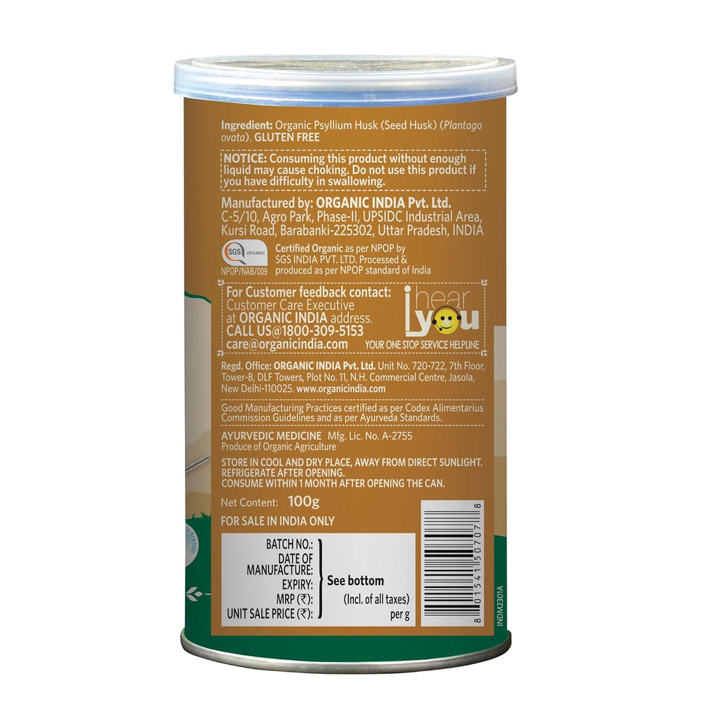 Organic India Psyllium Husk 100 Gram | Grab2Buy