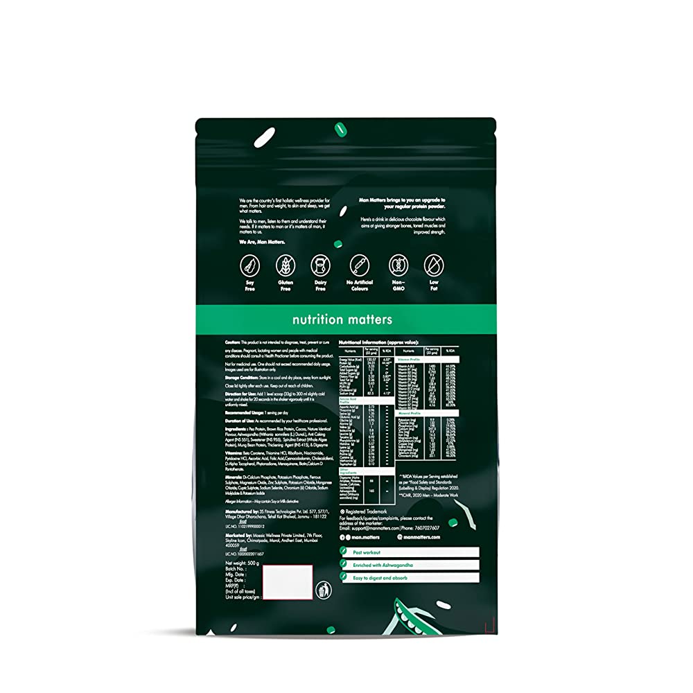 Man Matters Vegain Plant Protein Powder For Men | Grab2Buy