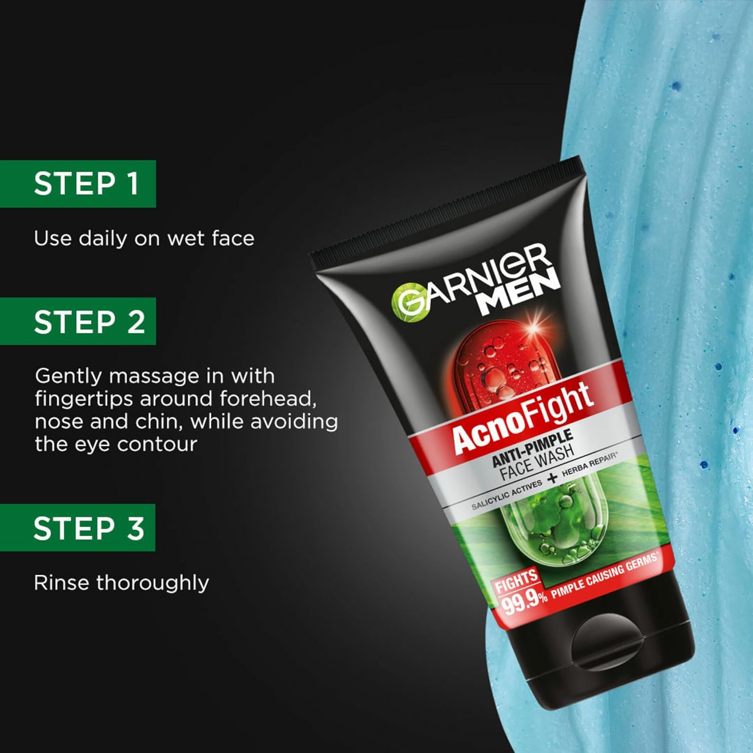 Garnier Men Acno Fight 6-in-1 Anti-Pimple Face wash | Grab2Buy