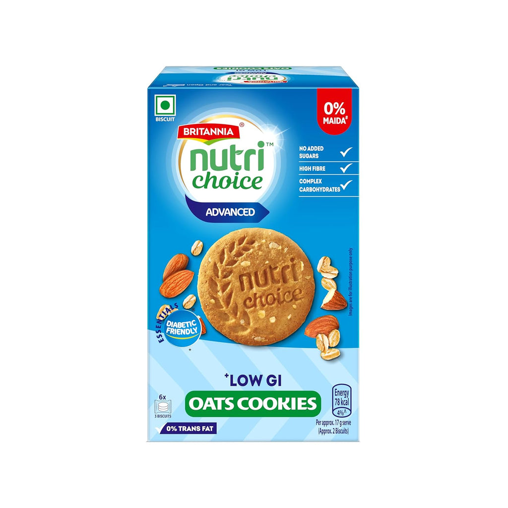 Britannia NutriChoice Essentials Oats Cookies - No Added Sugar | Grab2Buy