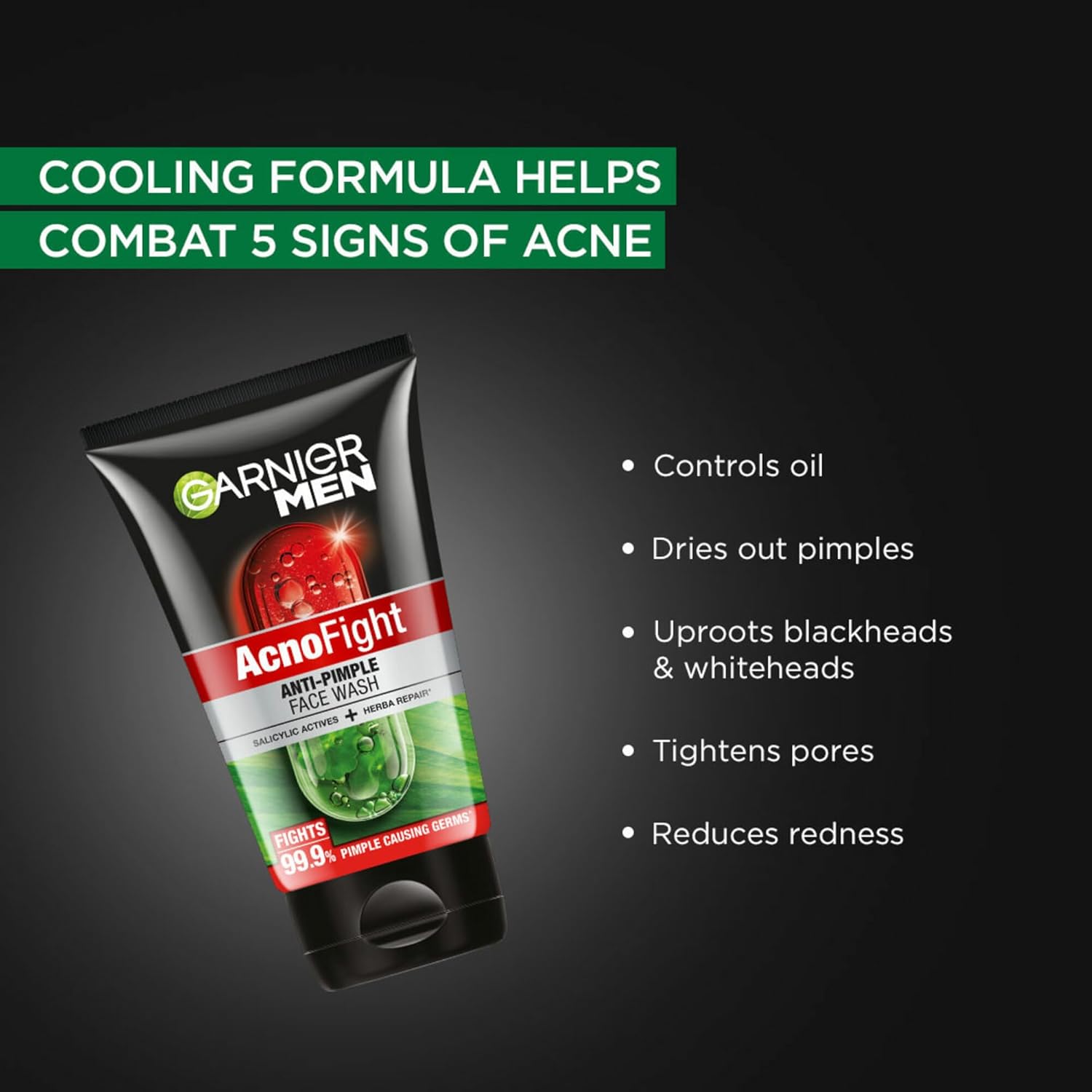Garnier Men Acno Fight 6-in-1 Anti-Pimple Face wash | Grab2Buy