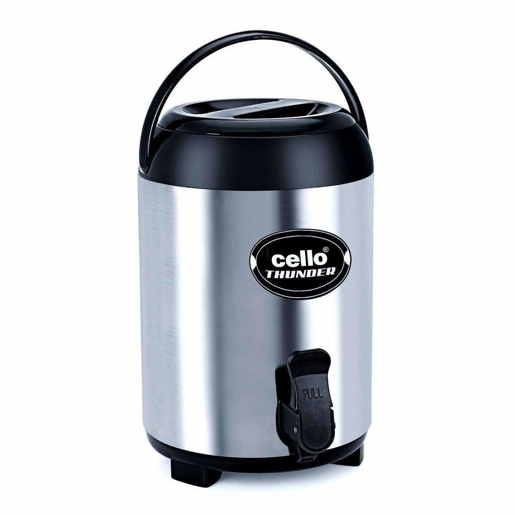 Cello Thunder Stainless Steel Flask, 4 Litres, Black | Grab2Buy