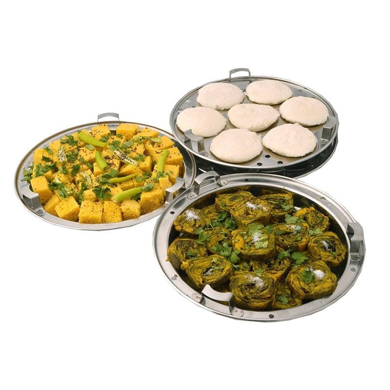 Kitchen Sandwich Bottom Multi kadai Idly Cooker Dhokla and Plate | Grab2Buy