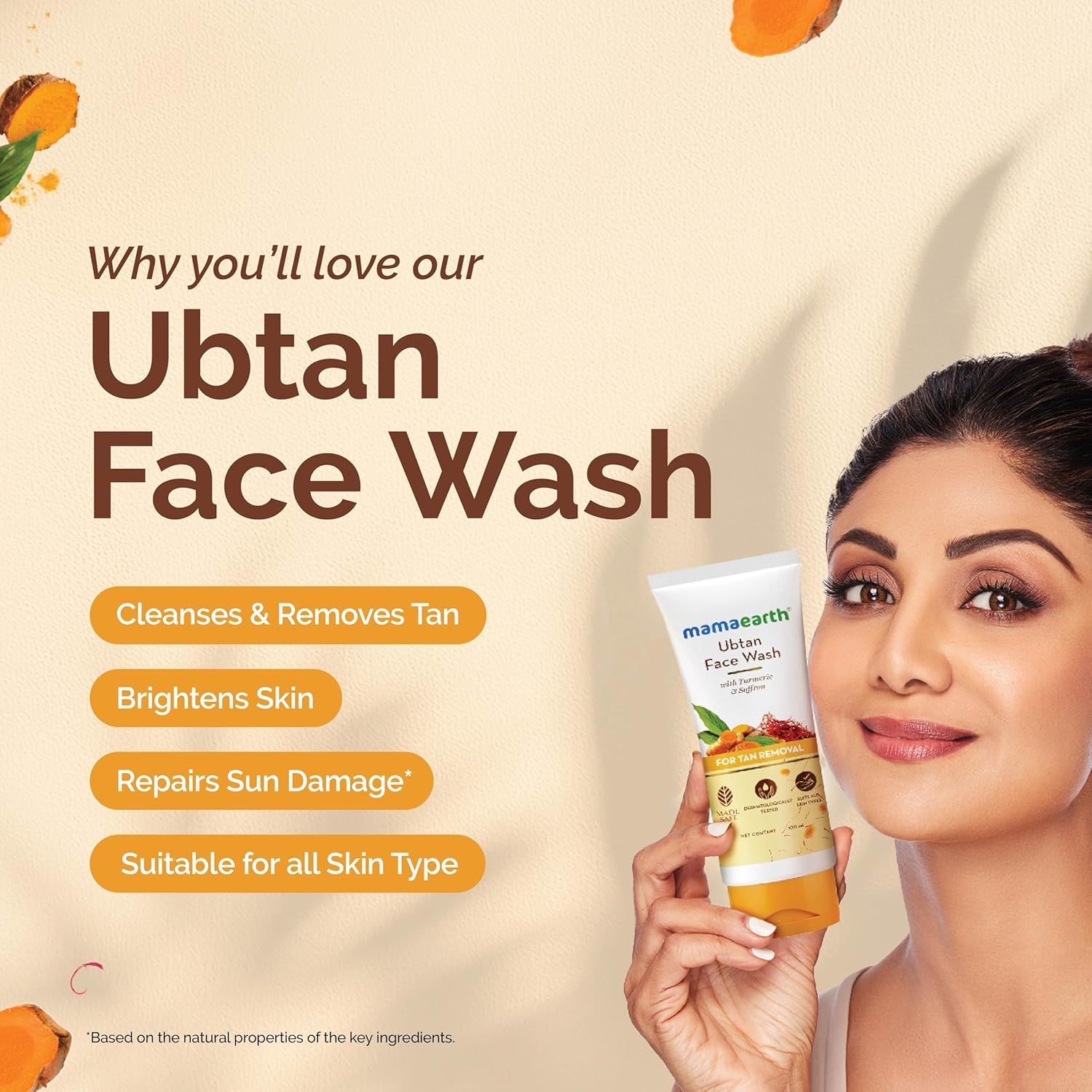 Mamaearth Ubtan Face Wash For Tan Removal | Grab2Buy