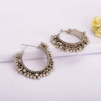 Silver-Plated Alloy Silver Hoop Earrings - The Pari | Grab2Buy