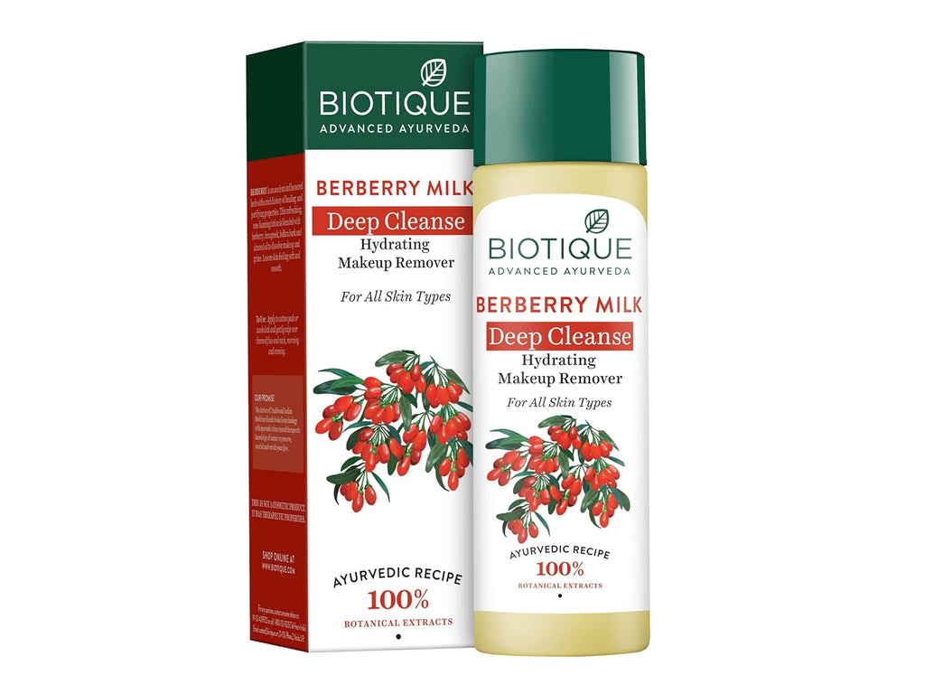Biotique Berberry Milk Deep Cleanse Hydrating Makeup Remover For All Skin Types | Grab2Buy