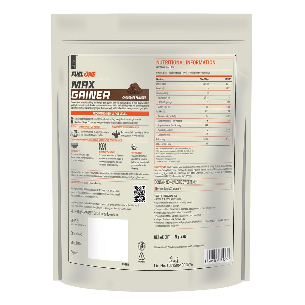 Fuelone Max Gainer - Chocolate | Grab2Buy