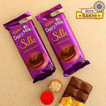 American Diamond Motif Rakhi and Cadbury Silk Chocolates | Grab2Buy