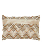 Story@home Brown & White Striped Microfiber 180 TC Bedsheet With Pillow Cover