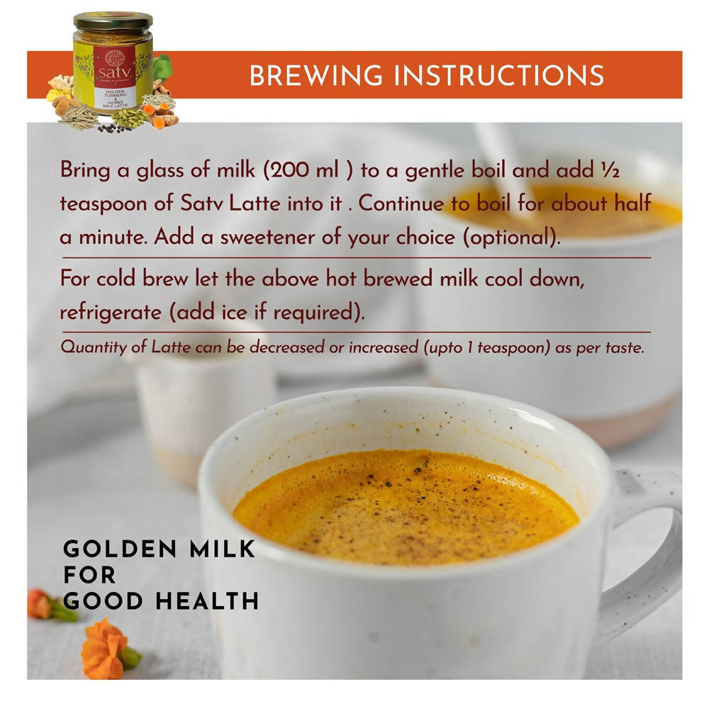 Satv Golden Turmeric & Herbs Milk Latte | Grab2Buy