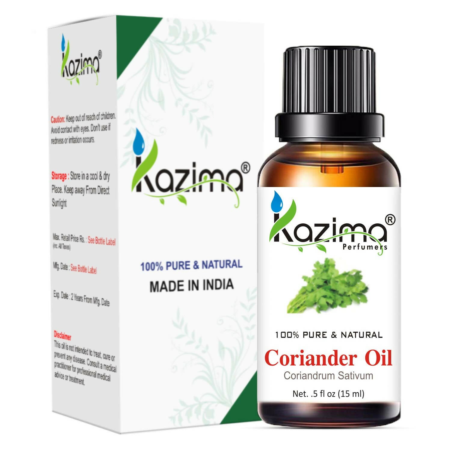 Kazima Coriander Essential Oil For Skin & Hair Care | Grab2Buy
