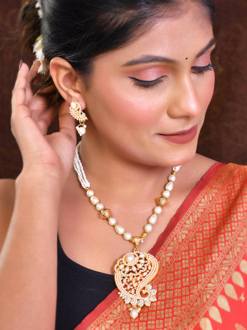 VOJ Women Gold Color stainless steel Jewellery Set | Grab2Buy