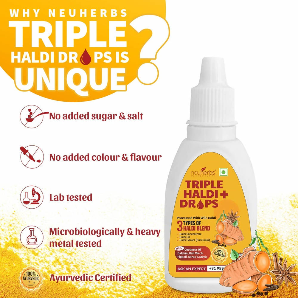 Neuherbs Triple Haldi Plus Drops | Grab2Buy