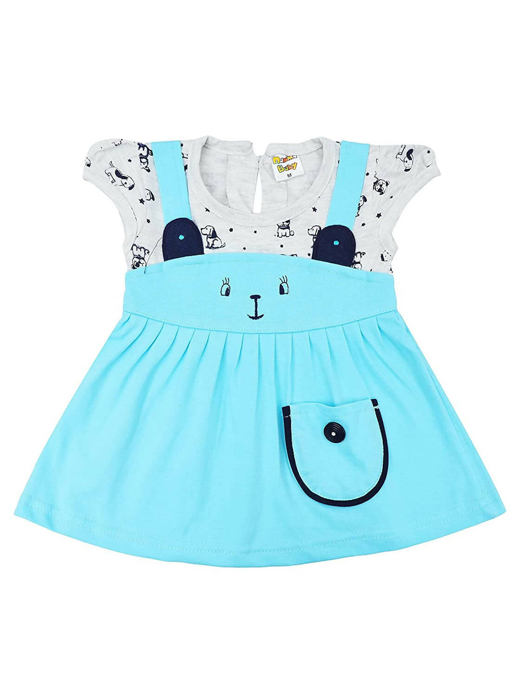 NammaBaby Baby Girl's A-Line Mini Frock Dress - Blue | Grab2Buy