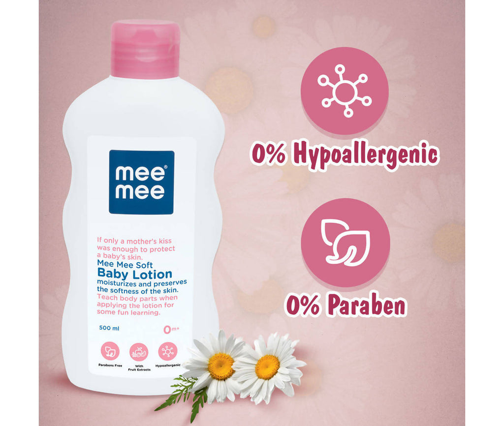 Mee Mee Soft Baby Lotion For 24Hrs Moisturization With Chamomile & Fruit Extracts | Grab2Buy
