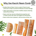 Buddha Natural Baby Wide Tooth Comb - Kacchi Neem Wood Comb | Grab2Buy